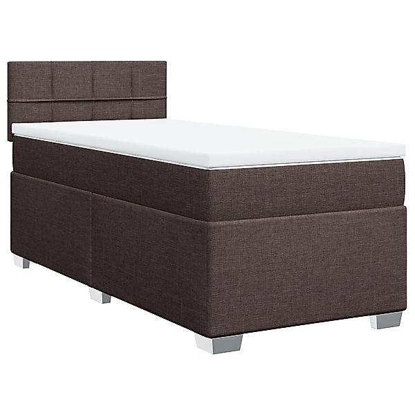 vidaXL Bett Boxspringbett mit Matratze Dunkelbraun günstig online kaufen