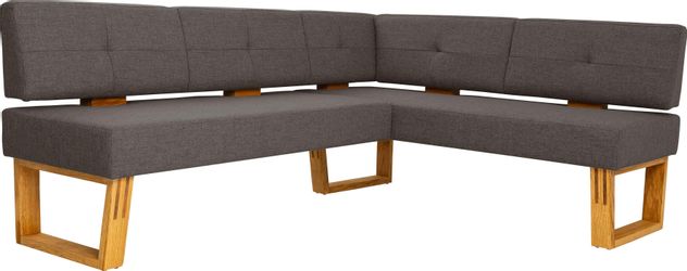 Home affaire Eckbank "Ponza Polsterbank, Esszimmerbank" mit Massivholzgeste günstig online kaufen