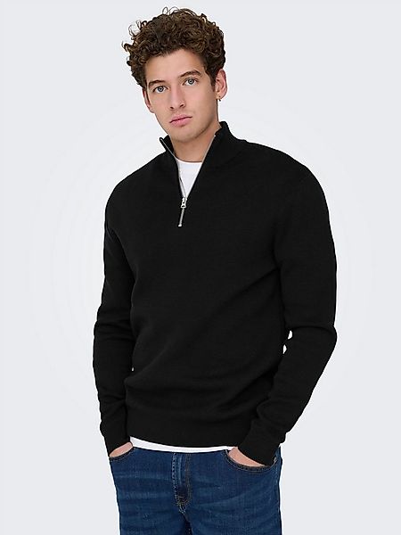 ONLY & SONS Troyer ONSTING LIFE REG HALF ZIP KNIT NOOS Baumwolle, regular f günstig online kaufen