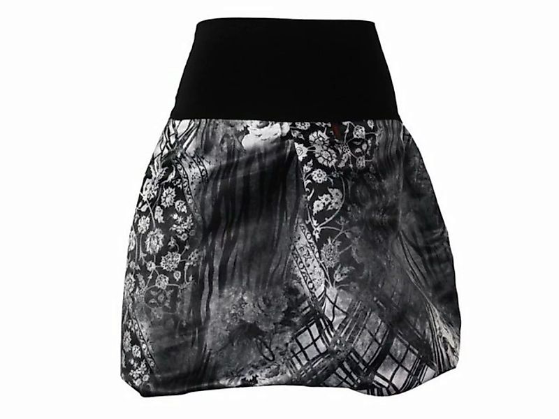 dunkle design A-Linien-Rock Baumwolle Grau 52cm günstig online kaufen