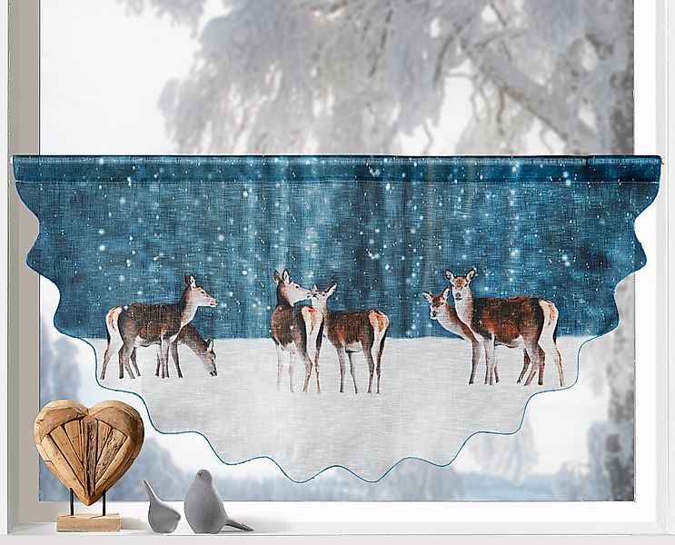 heimtexland Scheibengardine Weihnachten Fensterdeko Gardine Weihnachtsgardi günstig online kaufen