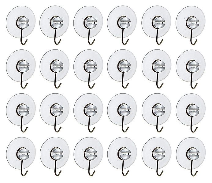 Meinposten Saugnapfträger 24 Saugnäpfe Haken transparent günstig online kaufen