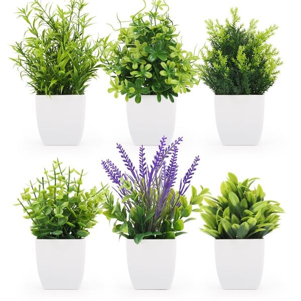 Künstliche Zimmerpflanze 6-teiliges Set künstlicher Blumentöpfe, günstig online kaufen