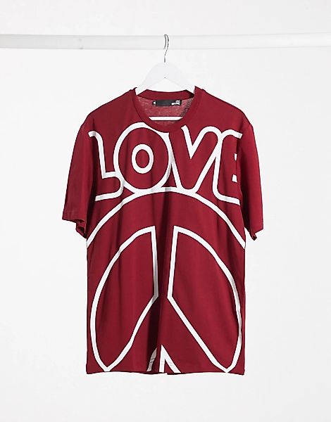 Love Moschino – Love – T-Shirt mit Logo-Rot günstig online kaufen