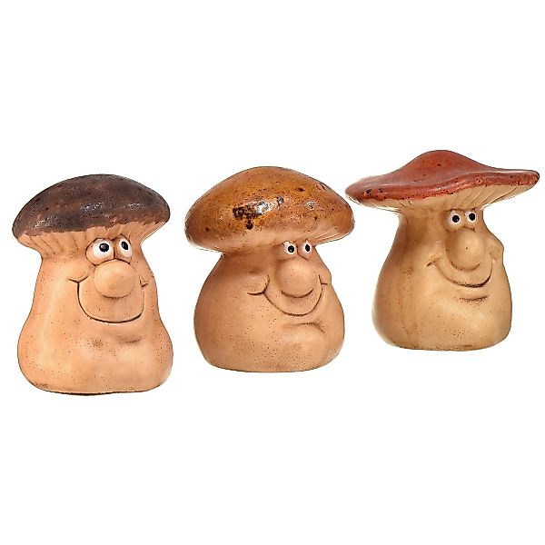 Viana Streudeko Fröhliche Pilz Dekofiguren 3er-Set günstig online kaufen