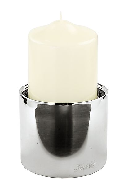 Fink Kerzenleuchter SOBRIO - Kerzenleuchter silber - Edelstahlleuchte D.10c günstig online kaufen