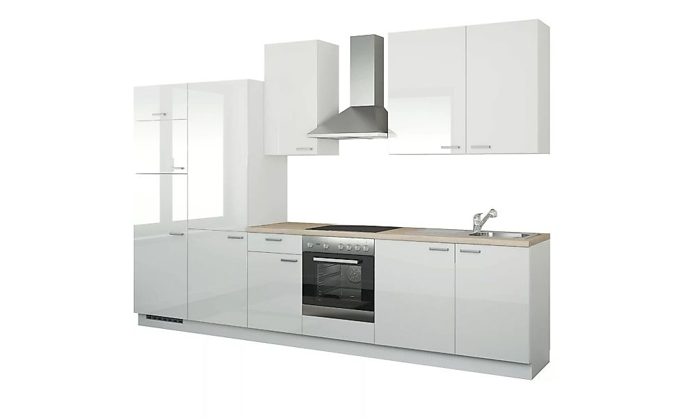 Küchenzeile mit Elektrogeräten - weiß - 34 cm - Küchen > Küchenblöcke mit E günstig online kaufen