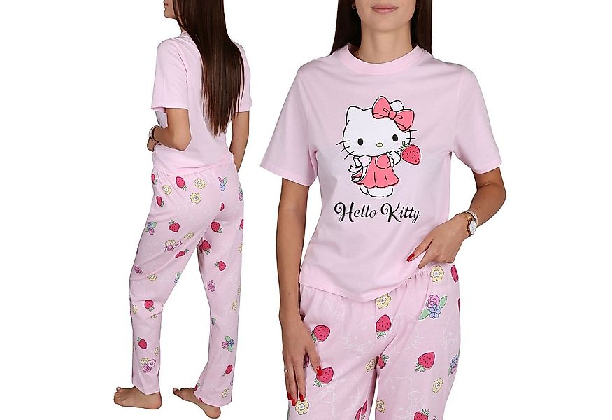 Sarcia.eu Pyjama Hello Kitty Damen Pyjama 2-teilig, kurzarm, weite Hose, 10 günstig online kaufen