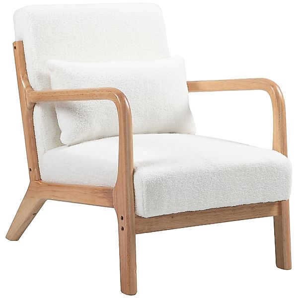 HOMCOM Lounge-Sessel mit Massivholzrahmen Lounge-Sessel - tiefe Sitzfläche günstig online kaufen