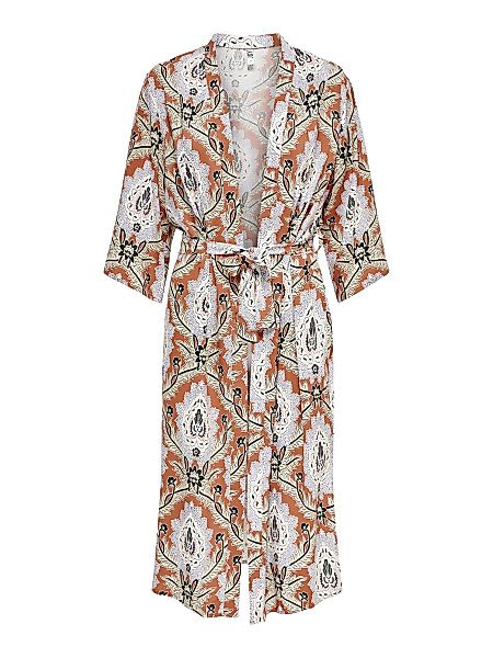 ONLY Langer 3/4-ärmeliger Kimono Damen Orange günstig online kaufen