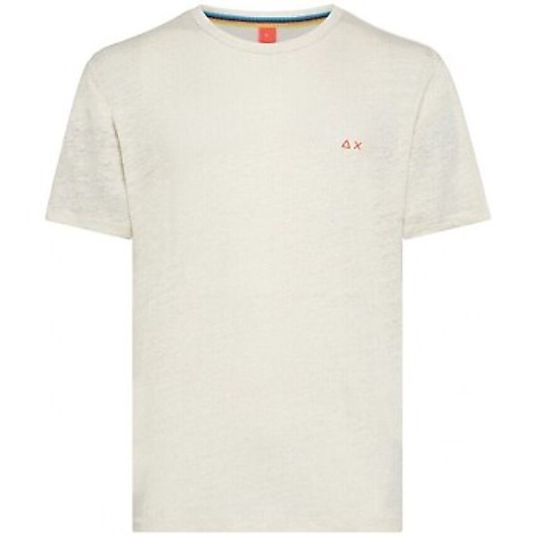 Sun68  T-Shirts & Poloshirts Einfarbiges SS-T-Shirt aus Leinen günstig online kaufen