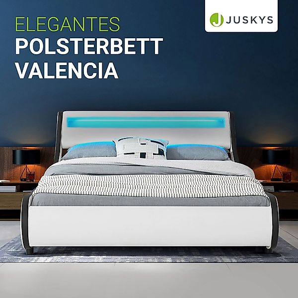 Juskys Polsterbett Valencia, 140x200 cm, mit günstig online kaufen