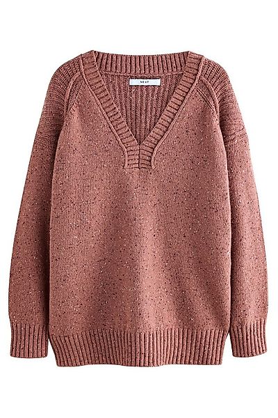 Next V-Ausschnitt-Pullover Längerer Pullover mit V-Ausschnitt (1-tlg) günstig online kaufen