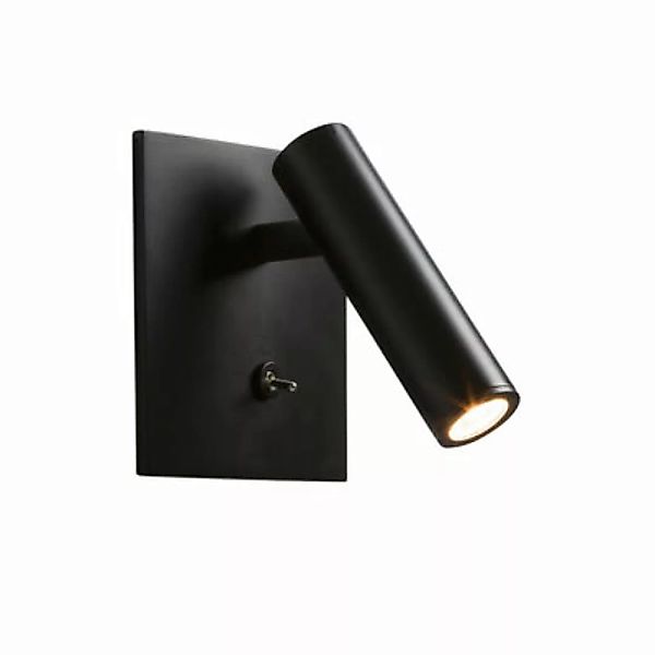 Wandleuchte Enna Square LED metall schwarz / Drehbare Leselampe - Schalter günstig online kaufen