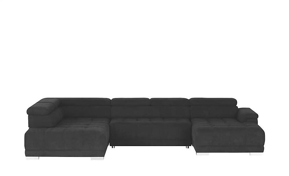 switch Wohnlandschaft aus Mikrofaser Campo ¦ grau ¦ Maße (cm): B: 374 H: 10 günstig online kaufen