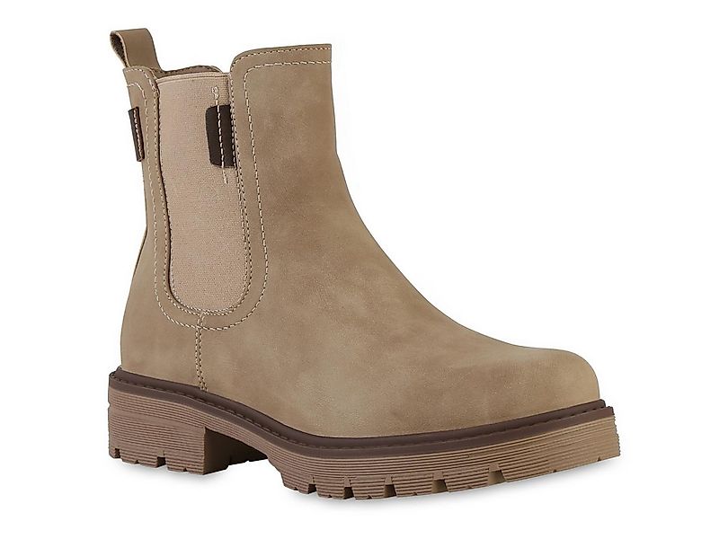 VAN HILL 841383 Stiefelette Damen Klassische Stiefeletten Profil-Sohle Plat günstig online kaufen