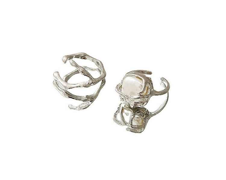 KARMA Ring-Set 2er Set Damenring Silber od. Gold Fingerring Damenschmuck (v günstig online kaufen