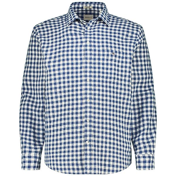 Gant Freizeithemd mit Leinen Farbe blau Größe: 5XL günstig online kaufen