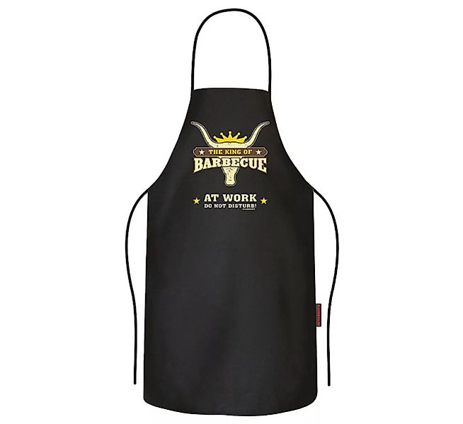 Grillschürze "The King of BBQ at Work" 100% Baumwolle schwarz günstig online kaufen