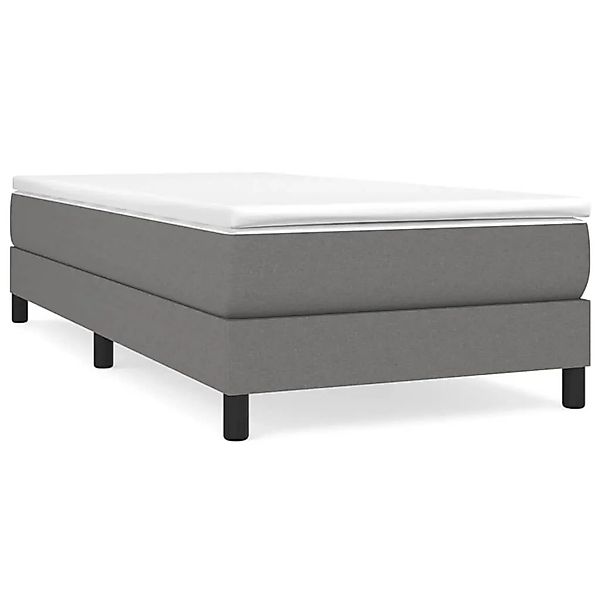 vidaXL Boxspringbett Dunkelgrau 90x190 cm Stoff1379420 günstig online kaufen