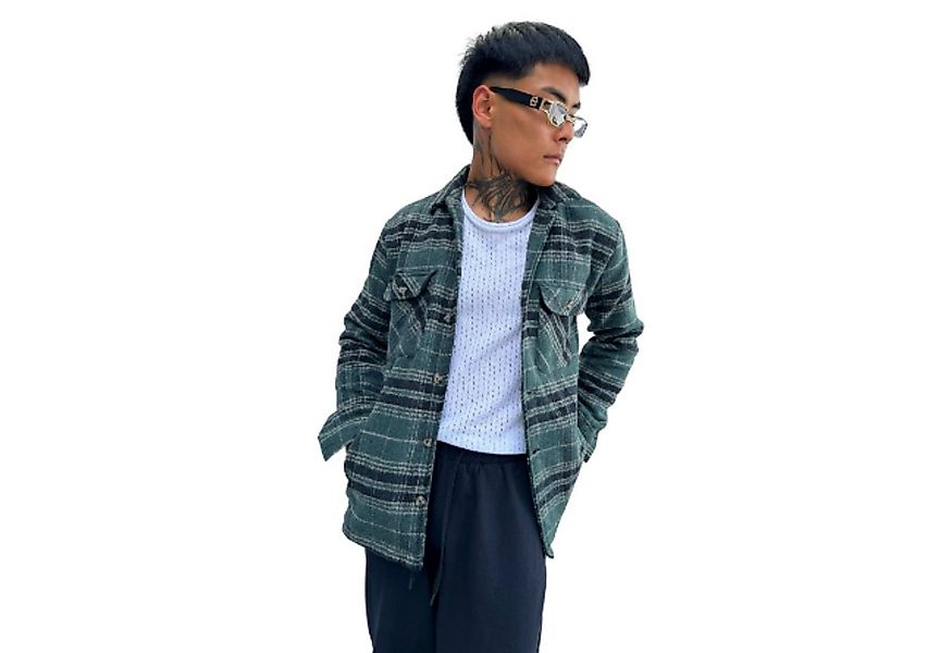 Megaman Jeans Flanellhemd Herren Flanell Jacke Holzfällerhemd, Outdoor Baum günstig online kaufen