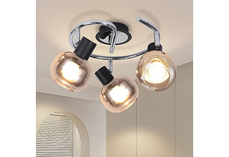 Nettlife Deckenstrahler Küchenlampe 2/3/4/6 Flammig Modern E14 Rauchglas De günstig online kaufen