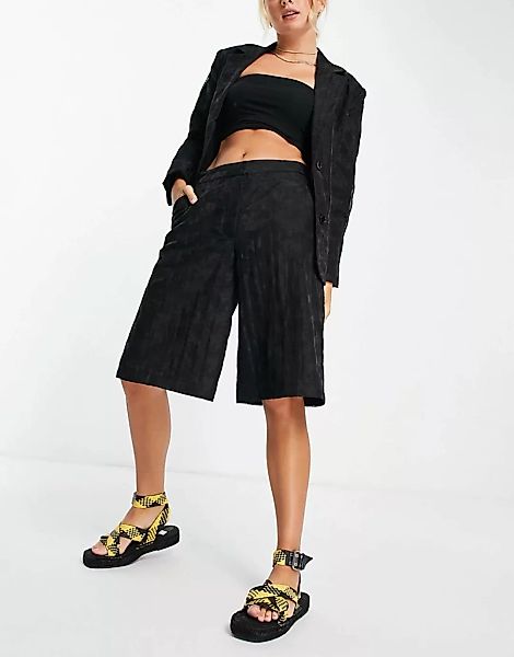 Selected Femme – Shorts in Schwarz mit weitem Bein, Kombiteil günstig online kaufen