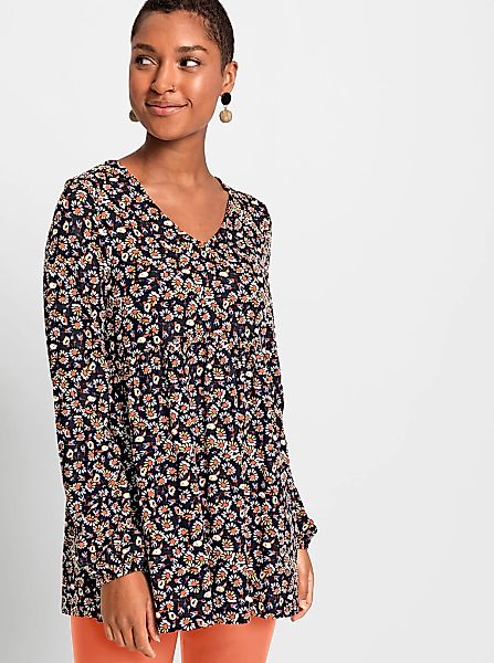 Inspirationen Langarmshirt "Druck-Tunika", 1 Stk. günstig online kaufen