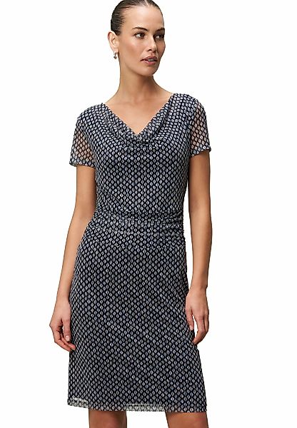 Zero Druckkleid "zero Damen Mesh-Kleid mit Wasserfallausschnitt", drapiert günstig online kaufen