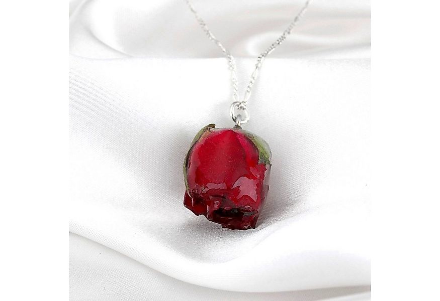 MadamLili Kette mit Anhänger Echte XL Rose Anhänger - Rot - 925 Sterling Si günstig online kaufen