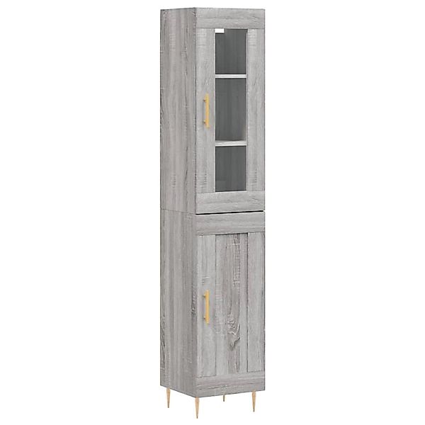 vidaXL Highboard Grau Sonoma 34,5x34x180 cm Holzwerkstoff 3199487 günstig online kaufen