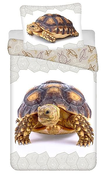 Jerry Fabrics Kinderbettwäsche Schildkröte, Renforcé, 2 günstig online kaufen