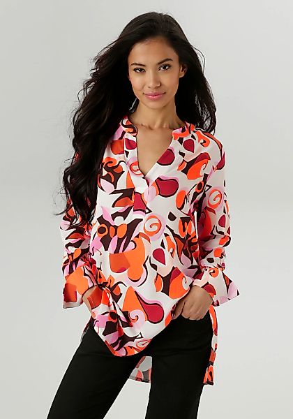 Aniston SELECTED Longbluse mit malerischen und fantasievollem Druck günstig online kaufen