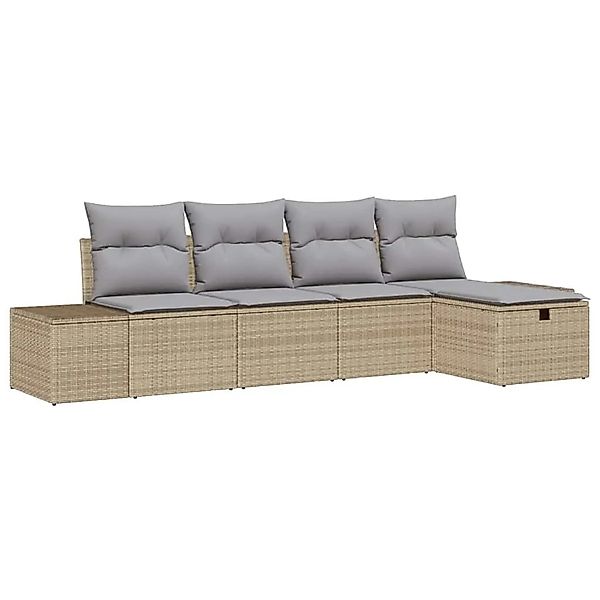 vidaXL Sofa Set mit Kissen 5-Tlg Poly-Rattan 3360691 günstig online kaufen