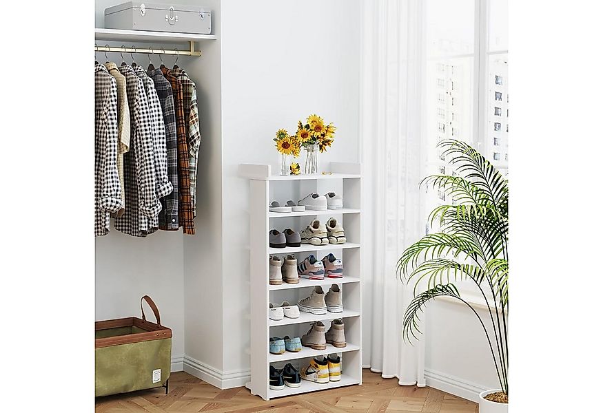 OUNUO Schuhregal 5 / 7 fächer Schuhregal, platzsparend günstig online kaufen