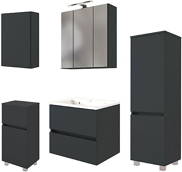 welltime Badmöbel-Set »Welltime Möbel Baabe Waschtisch-Set 3tlg. oder 5tlg. günstig online kaufen