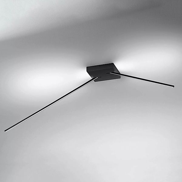ICONE Spillo - Deckenleuchte m. LED 2-arm. schwarz günstig online kaufen