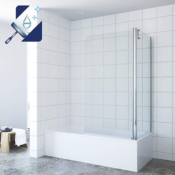 AQUALAVOS Badewannenaufsatz Eck Duschtrennwand für Badewanne günstig online kaufen