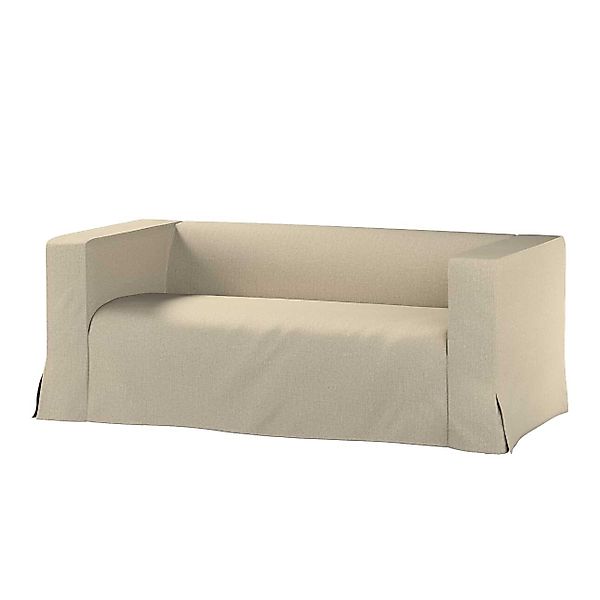 Bezug für Klippan 2-Sitzer Sofa, lang mit Kellerfalte, beige- grau, Klippan günstig online kaufen