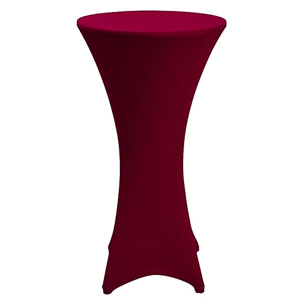Beautissu Stella Stehtischhusse Ø 70cm Bordeaux günstig online kaufen