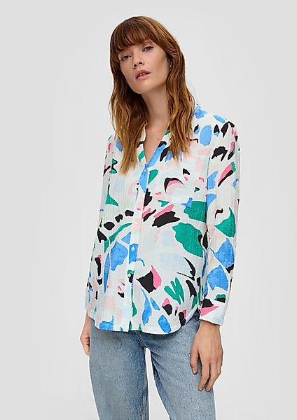 s.Oliver Langarmbluse Longbluse aus Viskosemix günstig online kaufen