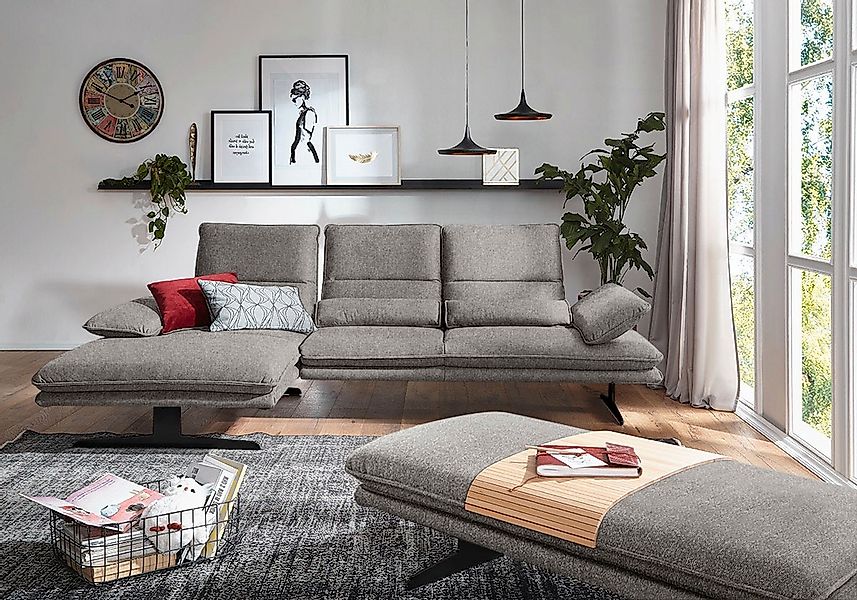 W.SCHILLIG Ecksofa "broadway, Designsofa mit tollem Sitzkomfort", Sitztiefe günstig online kaufen