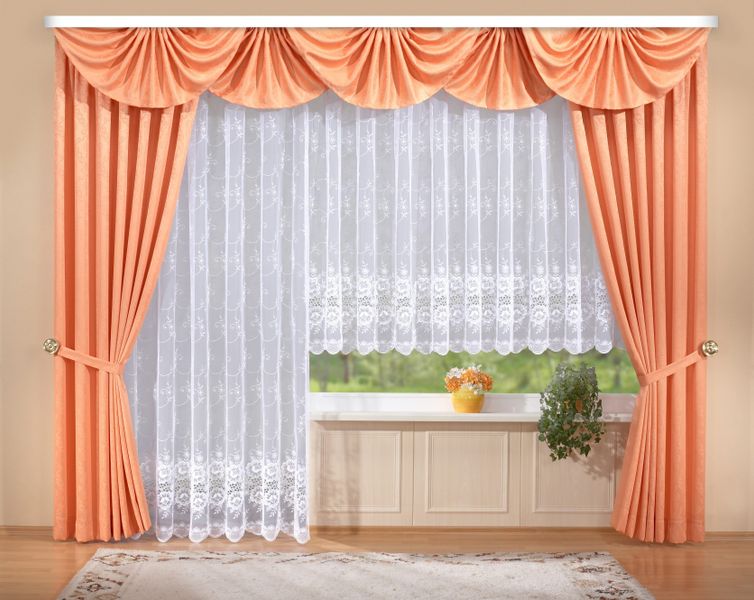 Stickereien Plauen Gardine "Bianca" Kräuselband 1 Stk. tlg. veredelt mit ec günstig online kaufen