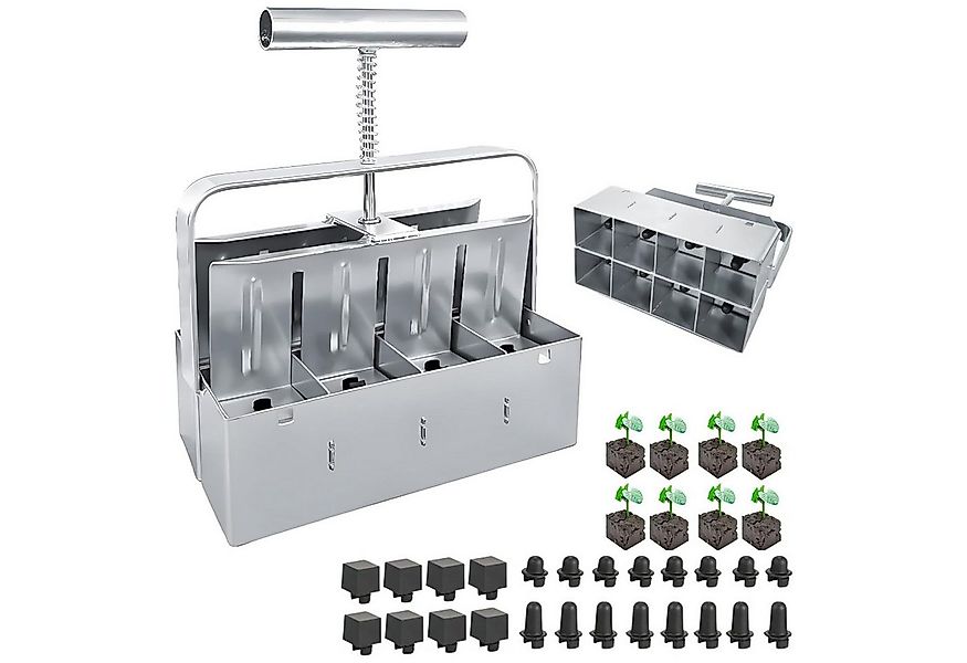 SURFOU Kräutertopf Erdballenpresse 8 Gitter Soil Blocker Mikro-Bodenblocker günstig online kaufen