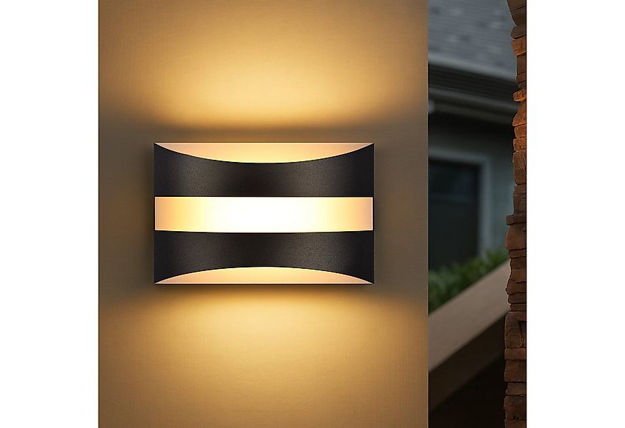 Nettlife LED Wandleuchte LED Wandleuchte Schwarz 5W 3000K, LED fest integri günstig online kaufen