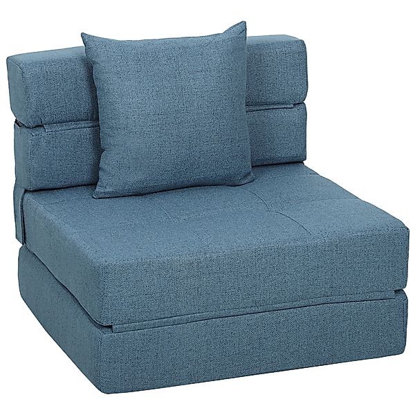 HOMCOM Schlafsessel 1‑Sitzer, klappbar zu Gästebett, inkl. abnehmbarem Kiss günstig online kaufen