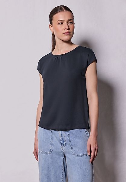STREET ONE STUDIO T-Shirt aus elastischem Materialmix günstig online kaufen