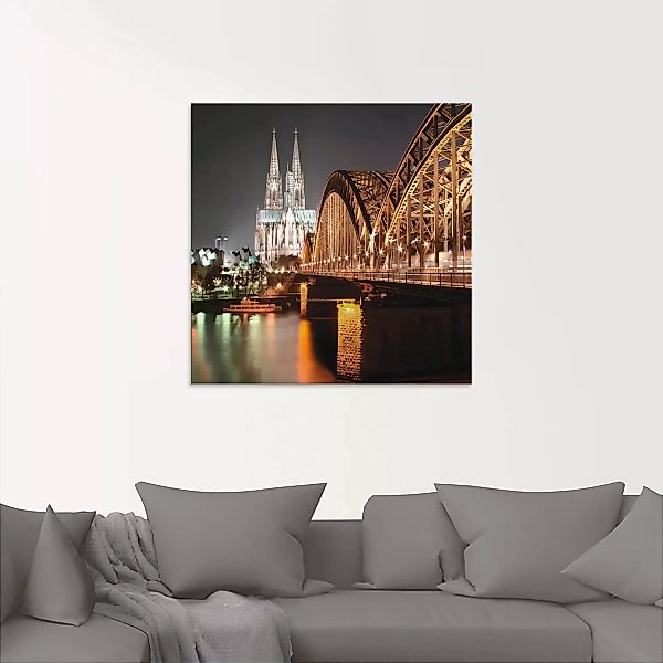 Artland Glasbild »Köln Skyline Collage V«, Brücken, (1 St.), in verschieden günstig online kaufen