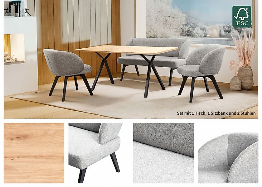 Home affaire Essgruppe "Aretha Esstischbank, Sitzgruppe, Küchenbank, Polste günstig online kaufen