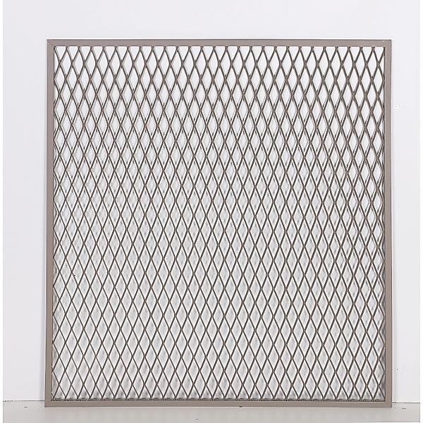 Dieda Linus Streckgitter Füllung Eckig Aluminium 100 cm x 100 cm Taupe günstig online kaufen